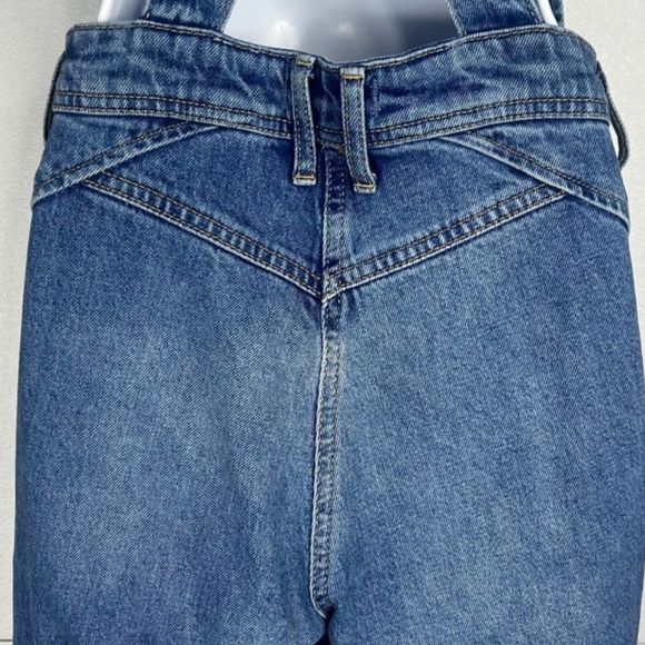 We The Free Camilla Overalls Slim Bootcut Denim Zip Front S - Picture 9 of 15